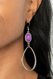Paparazzi "Adventurous Allure" Purple Earrings Paparazzi Jewelry