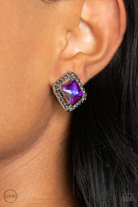 Paparazzi "Cosmic Catwalk" Purple Clip On Earrings Paparazzi Jewelry