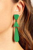 Paparazzi "Retro Redux" Green Post Earrings Paparazzi Jewelry