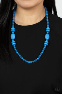 Paparazzi "Tropical Tourist" Blue Necklace & Earring Set Paparazzi Jewelry