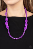 Paparazzi "Tropical Tourist" Purple Necklace & Earring Set Paparazzi Jewelry