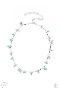 Paparazzi "Sahara Social" Blue Choker Necklace & Earring Set Paparazzi Jewelry