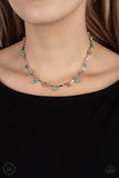 Paparazzi "Sahara Social" Blue Choker Necklace & Earring Set Paparazzi Jewelry