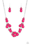 Paparazzi "Botanical Banquet" Pink Necklace & Earring Set Paparazzi Jewelry