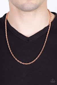 Paparazzi "Industrial Interval" Copper Mens Necklace Unisex Paparazzi Jewelry