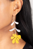 Paparazzi "Palm Beach Bonanza" Yellow Earrings Paparazzi Jewelry