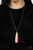 Paparazzi "Grab A Paddle" Red Necklace & Earring Set Paparazzi Jewelry