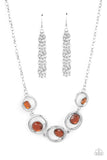 Paparazzi "Big Night Out" Brown Necklace & Earring Set Paparazzi Jewelry