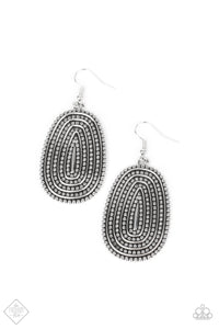 Paparazzi "Desert Climate" Silver FASHION FIX Earrings Paparazzi Jewelry