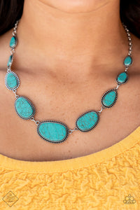 Paparazzi "Elemental Eden" Blue FASHION FIX Necklace & Earring Set Paparazzi Jewelry