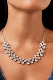 Paparazzi "Won The Lottery" White Fashion Fix Necklace & Earring Set Paparazzi Jewelry