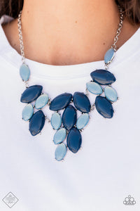 Paparazzi "Date Night Nouveau" Blue Fashion Fix Necklace & Earring Set Paparazzi Jewelry