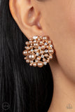 Paparazzi "Head To Toe Twinkle" Brown Clip On Earrings Paparazzi Jewelry