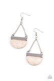 Paparazzi "Mesa Mezzanine" White Earrings Paparazzi Jewelry