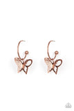 Paparazzi "Butterfly Freestyle" Copper Earrings Paparazzi Jewelry