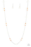 Paparazzi "Keep Your Eye on the BALLROOM" Orange Necklace & Earring Set Paparazzi Jewelry