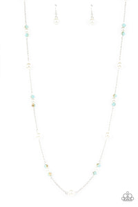 Paparazzi "Keep Your Eye on the BALLROOM" Blue Necklace & Earring Set Paparazzi Jewelry