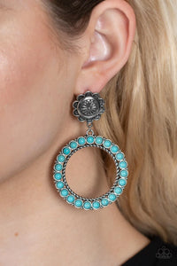Paparazzi "Playfully Prairie" Blue Post Earrings Paparazzi Jewelry
