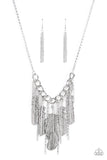 Paparazzi "NEST Friends Forever" Silver Necklace & Earring Set Paparazzi Jewelry