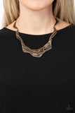 Paparazzi "Mixed Metal Mecca" Copper Necklace & Earring Set Paparazzi Jewelry