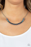 Paparazzi "Throwing SHADES" Blue Necklace & Earring Set Paparazzi Jewelry