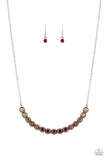 Paparazzi "Throwing SHADES" Brown Necklace & Earring Set Paparazzi Jewelry