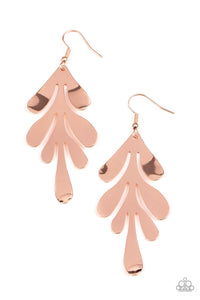 Paparazzi "A FROND Farewell" Copper Earrings Paparazzi Jewelry