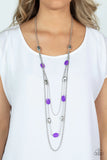 Paparazzi "Barefoot and Beachbound" Purple Necklace & Earring Set Paparazzi Jewelry