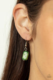 Paparazzi "Bermuda Bellhop" Green Necklace & Earring Set Paparazzi Jewelry
