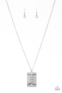 Paparazzi "All About Trust" White Necklace & Earring Set Paparazzi Jewelry