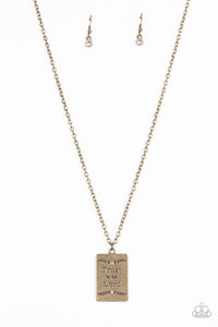 Paparazzi "All About Trust" Brass Necklace & Earring Set Paparazzi Jewelry