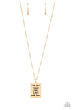 Paparazzi "All About Trust" Gold Necklace & Earring Set Paparazzi Jewelry
