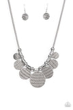 Paparazzi "Indigenously Urban" Silver Necklace & Earring Set Paparazzi Jewelry
