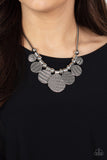 Paparazzi "Indigenously Urban" Silver Necklace & Earring Set Paparazzi Jewelry