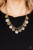 Paparazzi "Spot On Sparkle" Gold Necklace & Earring Set Paparazzi Jewelry