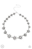 Paparazzi "Get Up and GROW" White Choker Necklace & Earring Set Paparazzi Jewelry