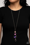 Paparazzi "Celestial Courtier" Pink Lanyard Necklace & Earring Set Paparazzi Jewelry