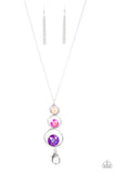 Paparazzi "Celestial Courtier" Pink Lanyard Necklace & Earring Set Paparazzi Jewelry