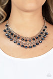 Paparazzi "Urban Palace" Blue Necklace & Earring Set Paparazzi Jewelry