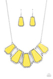 Paparazzi "Stellar Heiress" Yellow Necklace & Earring Set Paparazzi Jewelry