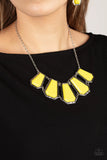 Paparazzi "Stellar Heiress" Yellow Necklace & Earring Set Paparazzi Jewelry
