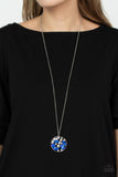 Paparazzi "Iridescently Influential" Blue Necklace & Earring Set Paparazzi Jewelry