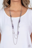 Paparazzi "Starry-Eyed Eloquence" Purple Necklace & Earring Set Paparazzi Jewelry