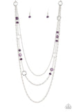 Paparazzi "Starry-Eyed Eloquence" Purple Necklace & Earring Set Paparazzi Jewelry