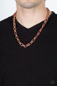 Paparazzi "Rookie Of The Year" Copper Mens Necklace Unisex Paparazzi Jewelry