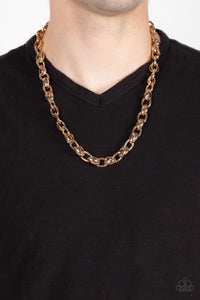 Paparazzi "Rookie Of The Year" Gold Mens Necklace Unisex Paparazzi Jewelry