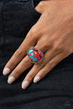 Paparazzi "Aesthetically Authentic" Red Ring Paparazzi Jewelry