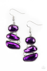 Paparazzi "Gem Galaxy" Purple Earrings Paparazzi Jewelry