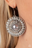 Paparazzi "Glorified Glitz" Silver Earrings Paparazzi Jewelry