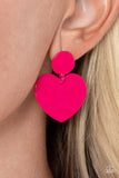 Paparazzi "Just a Little Crush" Pink Post Earrings Paparazzi Jewelry